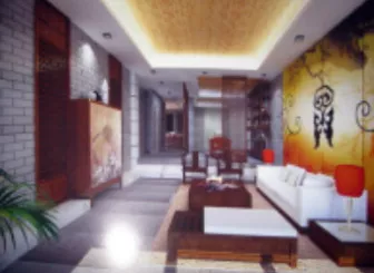 Chinese Gate Abstract Living Room 3d model Chinese Gate Abstract Living Room 3d model