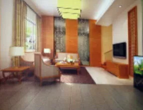 Of Vine Furniture Chinese Living Room 3d model