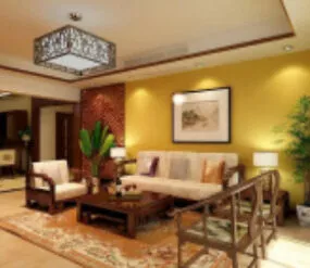 Modern Sun Living Room Interior Scene 3d model