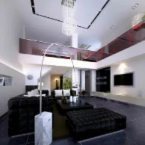 Vietnam Style Living Room Scene 3d model