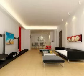 Japanese Furniture Living Room 3d model