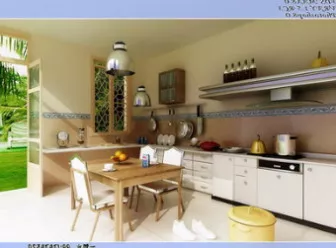 Fresh Kitchen Restaurant Interior Scene 3d model Fresh Kitchen Restaurant Interior Scene 3d model
