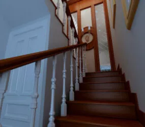 Continental Stairwell Interior Scene 3d model