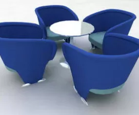 Company Meeting Table Set Furniture 3d model