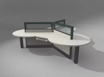 Modern Office Work Desk 3d model Modern Office Work Desk 3d model