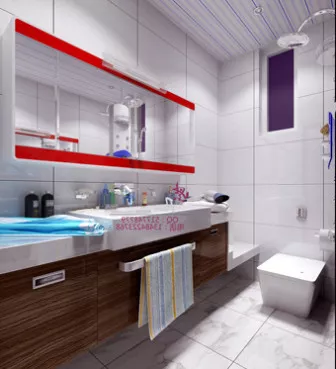 Modern Bright Bathroom Design 3d model Modern Bright Bathroom Design 3d model