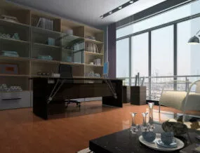 Modern Interior Design Library Room 3d model
