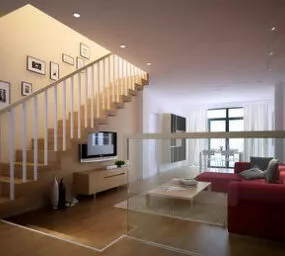 Penthouse Living Room Interior 3d model