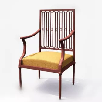 Wooden Chinese Stool 3d model Wooden Chinese Stool 3d model