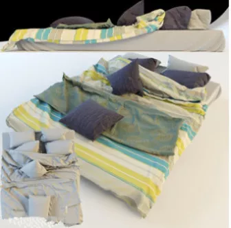 Realistic Bed 3d model Realistic Bed 3d model