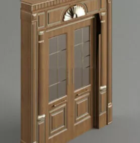 European Wooden Door 3d model