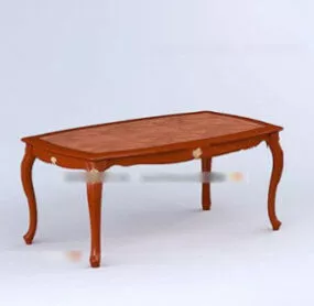 Chinese Wooden Tea Table 3d model