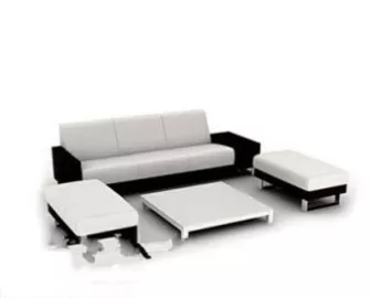 Modern Black White Sofa 3d model Modern Black White Sofa 3d model