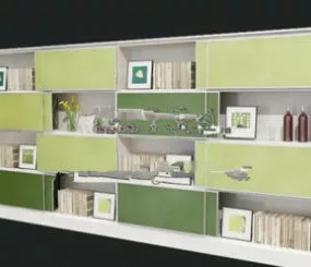 Modern Bookcase Cabinet 3d model