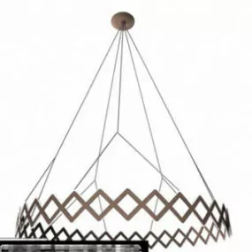 Simple Wrought Iron Chandeliers 3d model