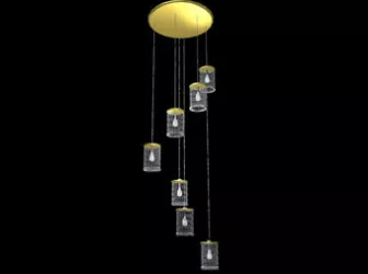 Delicate Wind Chimes Chandeliers 3d model Delicate Wind Chimes Chandeliers 3d model