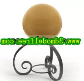 Taoyuan Wrought Iron Tray Table Lamp 3d model