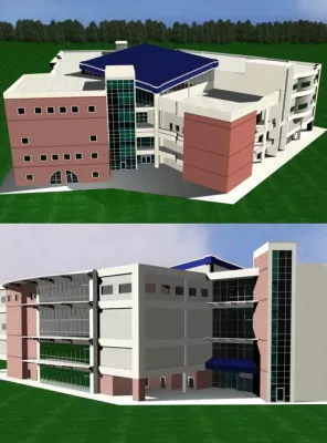 School Building 3d model School Building 3d model
