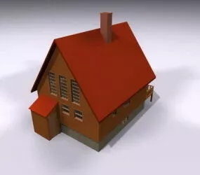 Wooden Continental Construction 3d model
