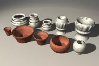 Flower Bowls 3d model Flower Bowls 3d model