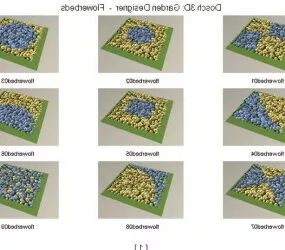 Flower Mosaic Tiles 3d model