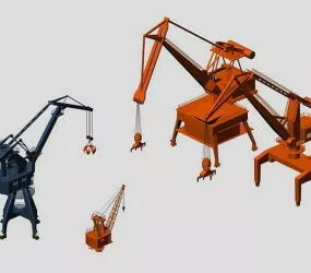 Port Cranes 3d model