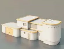 White Villa And Building 3d model