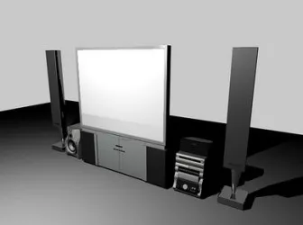 Dvd Player With Speaker 3d model