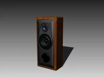 Desktop Loudspeaker Yellow Case 3d model