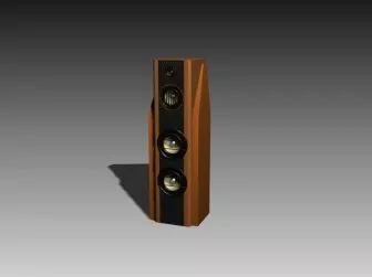 Wooden Single Speaker 3d model Wooden Single Speaker 3d model