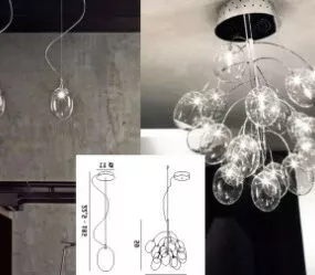 Creative Crystal Chandelier lamp 3d model