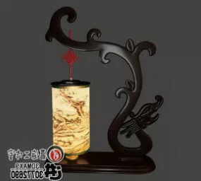 Retro Chinese Table Lamp 3d model