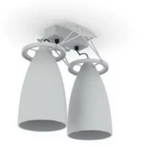 White Chandelier Lighting 3d model
