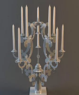 Europe Candlestick Lamp 3d model Europe Candlestick Lamp 3d model