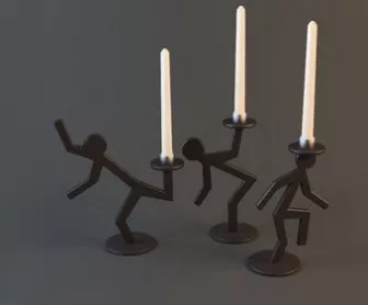 Human Shaped Candlestick Mode 3d model Human Shaped Candlestick Mode 3d model