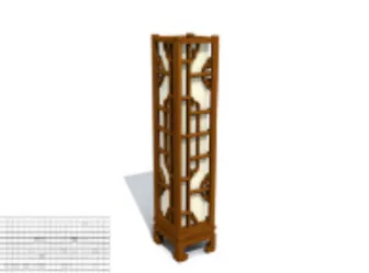 Classic Wooden Table Lamp 3d model Classic Wooden Table Lamp 3d model