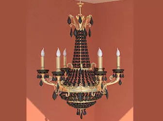 Retro Candle Chandelier 3d model Retro Candle Chandelier 3d model