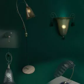 European Wall Lamp 3d model