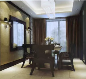 European Restaurant Interior 3d model