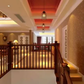 Modern Staircase Design Interior Scene 3d model