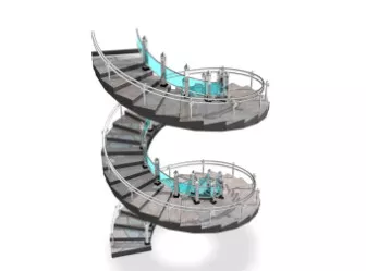 Modern Spiral Staircase 3d model Modern Spiral Staircase 3d model