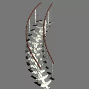 Curved Staircase 3d model