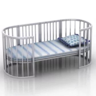 Crib 3d model Crib 3d model