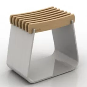Wooden Stool 3d model