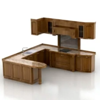 Ancient Kitchen Cabinet 3d model Ancient Kitchen Cabinet 3d model
