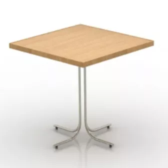 Simple Square Table 3d model Simple Square Table 3d model