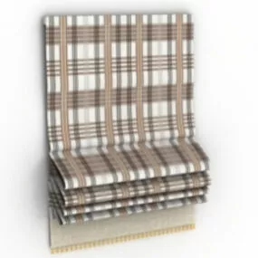 Plaid Curtains 3d model