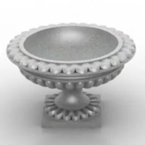 Retro Porcelain Flower Potted 3d model