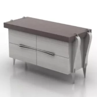 Low Desk 3d model Low Desk 3d model