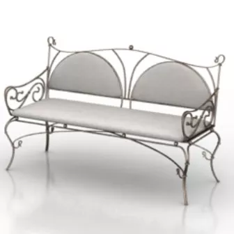 Antique Metal Sofa 3d model Antique Metal Sofa 3d model